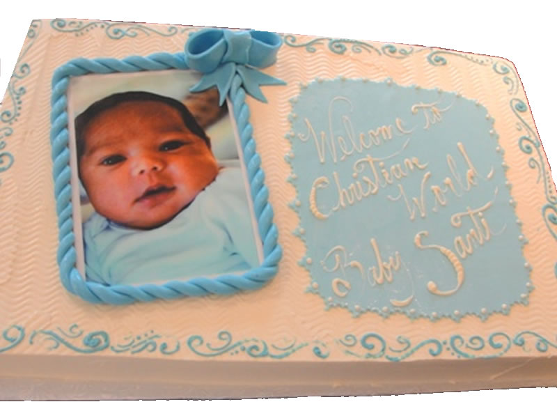 welcome baby boy cake