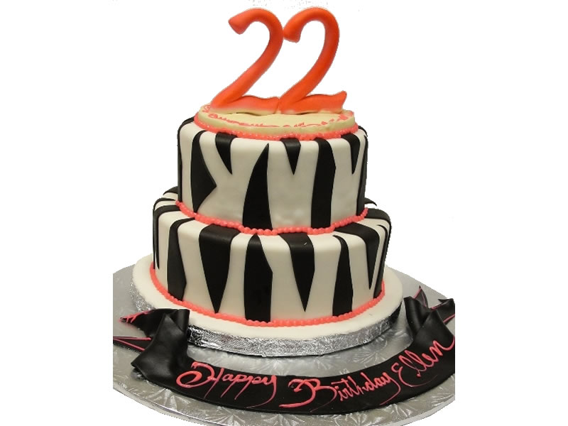 22nd Birthday Zebra Stripes Cake Pastry Xpo 22nd Birthday Zebra Stripes Cake Pastry Xpo